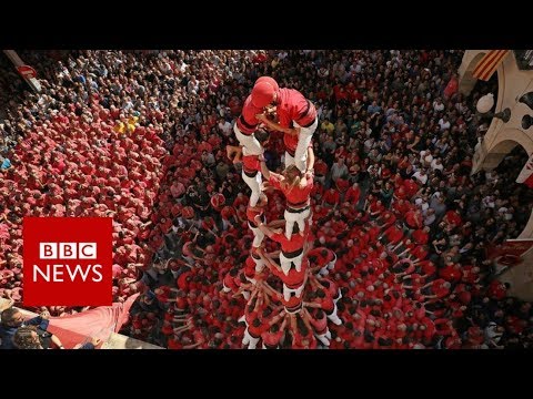 Catalonia's human tower power - BBC News