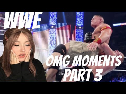 Girl Watches WWE - OMG Moments REACTION!!!