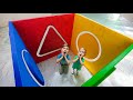 Oliver And Roma GIANT Sorter Cube Challenge Shapes And Colors For Kids