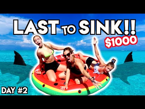 LAST TO SINK WINS $1000 - MR BEAST CHALLENGE!!