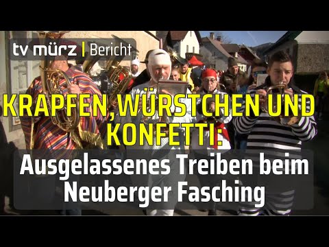 tv mürz | Krapfen, Würstchen & Konfetti: Ausgelassenes Treiben beim Neuberger Fasching