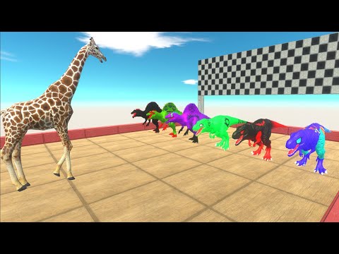 SUPERHEROES DC SPEED RACE CHAMPIONSHIP DINOSAURS FOREST DEATH FALL - Animal Revolt Battle Simulator
