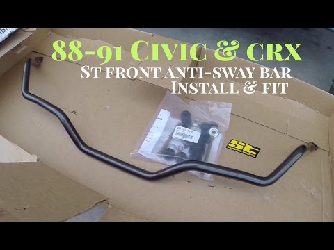 How to Install ST Suspension Techniques Front Anti Sway Bar Install CRX & Civic