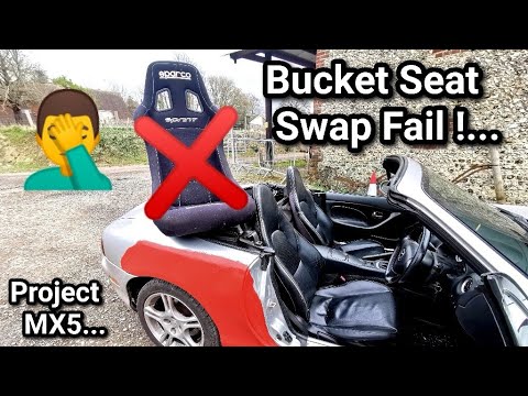I fitted a Sparco Sprint Bucket Seat to my Project MX5 Miata, and took it straight out again! Fail!