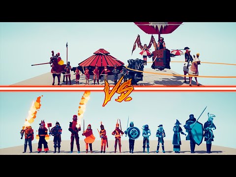 MEGA RENAISSANCE TEAM vs ICE AND FIRE TEAM - Totally Accurate Battle Simulator | TABS