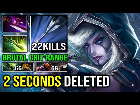 WTF 2 Seconds Deleted Brutal Crit Drow Ranger | 100% Counter AM & Viper EPIC Dota 2