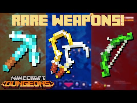 Dungeon Crawlers - Minecraft Dungeons - Minecraft Dungeons BETA - 10 RARE Unique Weapons you MISSED!