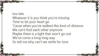 Europe - Settle for Love Lyrics