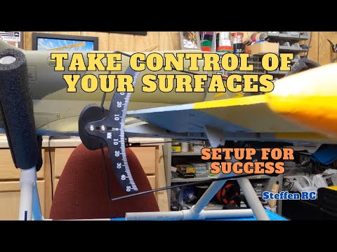 How to setup control surface throws on rc plane