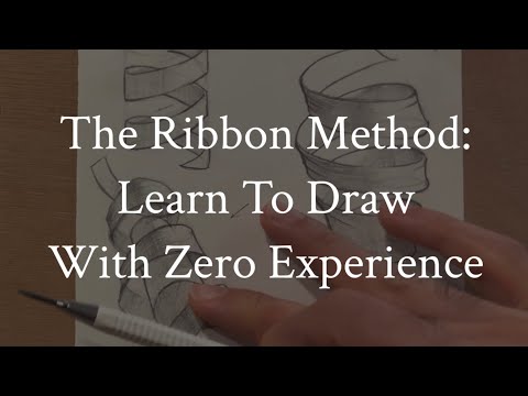 How to Draw 3D Curves Using The Ribbon Method• Drawing For Beginners With Zero Experience