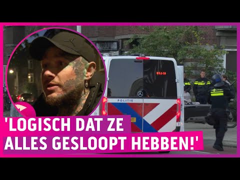 ZIEN: Mega-kraaktoren Amsterdam wordt ein-de-lijk leeggeveegd door ME!