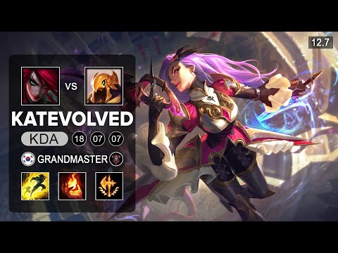 KatEvolved Katarina vs Azir Mid - KR Grandmaster - Patch 12.7 Season 12
