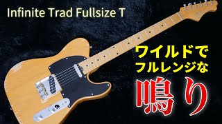 Video thumbnail for ワイルドでフルレンジな鳴り！「Infinite Trad Fullsize T」こだわりが詰め込まれまくったエレキギター！！ by ギター博士