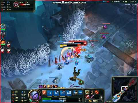 Tristana vs Evelynn and Morgana 2vs1 OutPlay