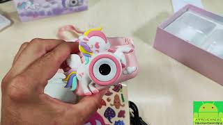 die Kamera für Kinder die Greenkinder digital Kamera 1080p mit 32 GB SD Karte im Einhorn Design