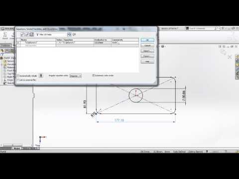 SolidWorks tutorial to use equation.