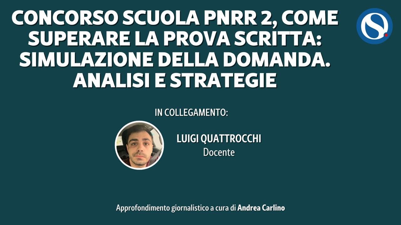 Concorso scuola PNRR 2, come superare la prova scritta: simulazione delle domande