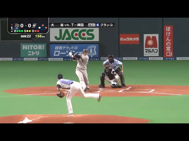 【1回表】バファローズ先制!! T-岡田がファイターズ・大谷の156キロ捉えた!! 2015/7/2 F-Bs