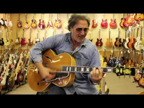 The hilarious Frank Stallone playing 2 Stromberg Master 400 Guitars