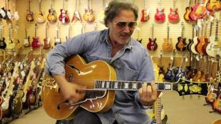 The hilarious Frank Stallone playing 2 Stromberg Master 400 Guitars