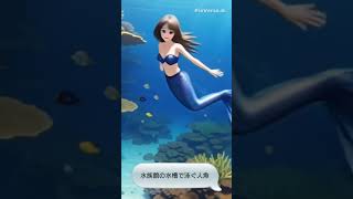 PixVerseで生成した「牛丼を食べる女の子」と「人魚」　#shorts #ai動画