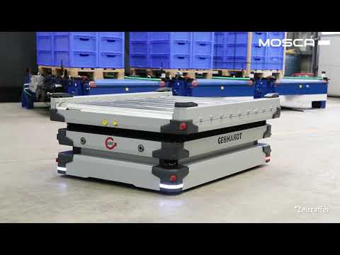 Fahrerlose Transportsysteme von GEBHARDT zur Verkettung von End-of-Line-Prozessen