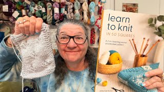 08:The Left One #Knit50Squares 2026-Learn to knit in 50 squares by Anna Pantelous #learntoknit 