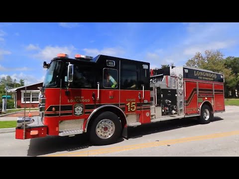Longwood FD Engine & SPARE Rescue 15 Responding