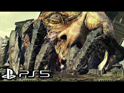 God of War Ascension (PS5) - Hecatonchires Boss Fight (4K 60FPS)