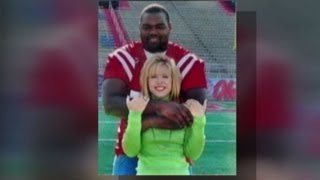 Leigh Ann Touhy and Michael Oher Celebrate Super Bowl Victory