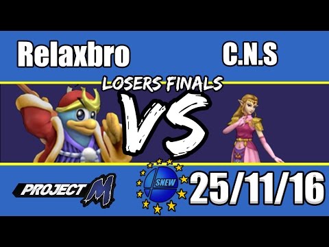 SNEW #3 Losers Finals - RelaxBro (Falcon, DK, Dedede) VS CrazyNoobStyle (Zelda)