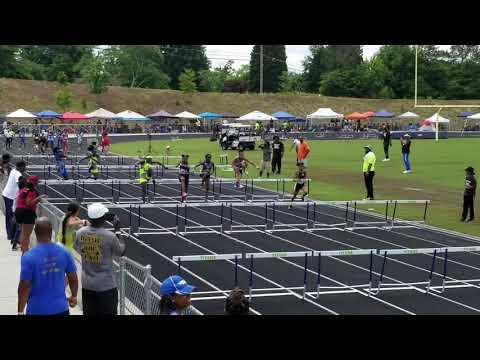 Victoria Barlow 80m hurdles 12th Annual Mark Trail Girls (11-12)(12.93s) 5-26-18 Cougar Track Club