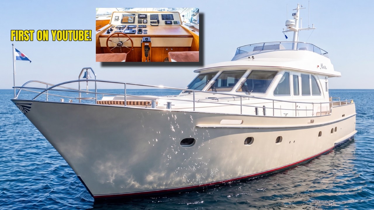 THIS Is YouTube's FIRST Tour Of A €795,000 STEEL Explorer Yacht! (Vennekens Trawler)