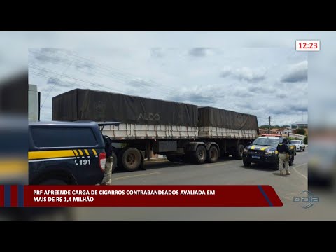 PRF apreende carga de cigarros contrabandeados avaliada em mais de R$ 1,4 milhão 18 01 2023