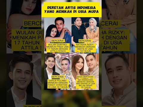 Deretan Artis Indonesia Yang Menikah Di Usia Muda