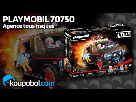 Playmobil Agence tous risques 70750 pas cher, Le fourgon de l'Agence tous  risques