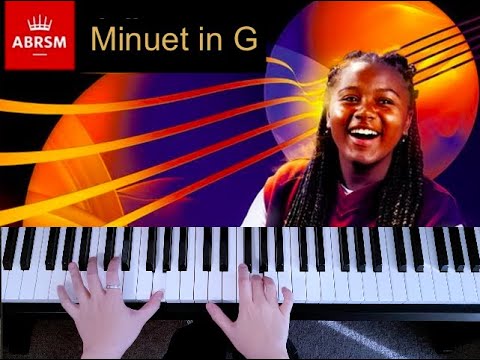 Minuet in G by Anon. BWV Anh. II 116. A:1 of ABRSM Grade 3 Piano Exam Pieces 2023 and 2024