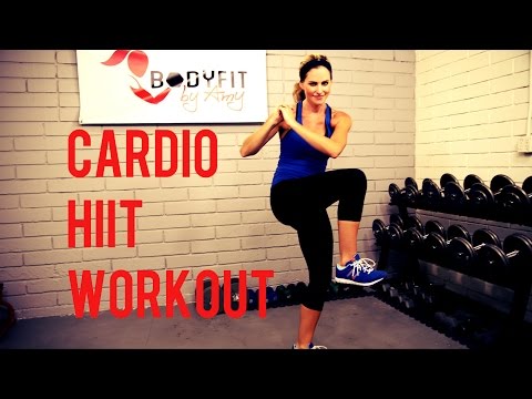 20 Minute Cardio HIIT Workout:  No Equipment at home workout for heart pumping cardio