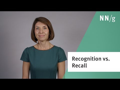 Recognition vs. Recall in User Interfaces (Video) - NN/G