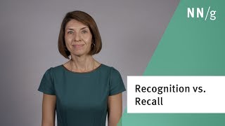 Usability Heuristic 6: Recognition vs. Recall in User Interfaces