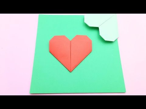 Origami Herz Falten als Lesezeichen - Lesezeichen Basteln Mit Papier - Bastelideen Easy