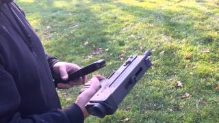 MAC 10 Full Auto Sub-Machine Gun Shooting in the Backyard