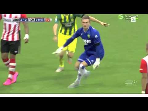 Amazing goalkeeper(Martin Hansen) scores goal [ADO Den Haag og PSV keeper] [HD]