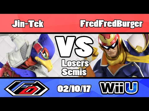 MFDGA 2/10/17 - Jin-Tek (Falco) vs FD | FredFredBurger (Captain Falcon) Losers Semis - Smash Wii U
