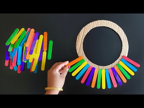 2 Beautiful Wall Hanging Craft Using Ice Cream Sticks / Paper Craft For Home Decoration / DIY ideas
