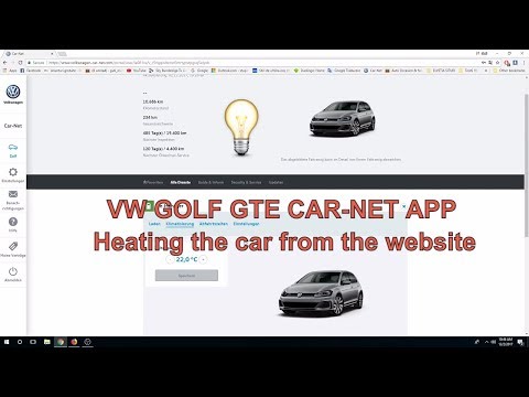 VW GOLF GTE CAR-NET APP - Heating the car from the website app in winter time✅