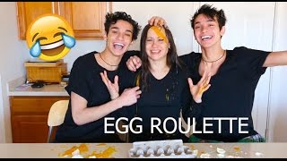 FUNNY EGG ROULETTE CHALLENGE! w/ mom