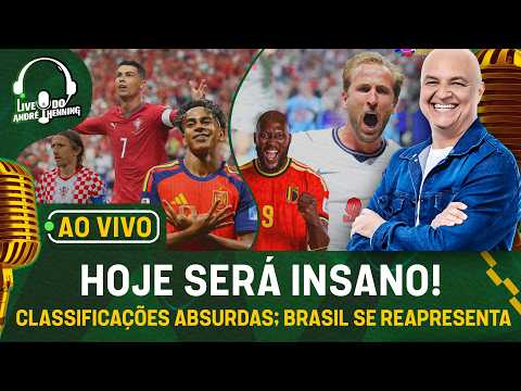 AO VIVO: CR7 E YAMAL EM CAMPO; INGLATERRA E BÉLGICA PASSAM COM EMOÇÃO; PREPARAÇÃO DO BRASIL E +