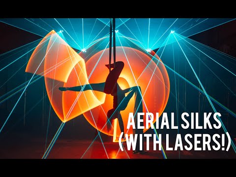 Light Painting Aerial Silks at Eddy Sound