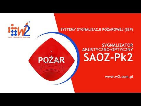 W2 - pożarowy sygnalizator akustyczno-optyczny SAOZ-Pk2 - zdjęcie